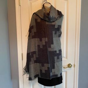 BUY 2 ITEMS & GET 1 FREE - Warm & Cozy Black & Grey Pashmina, Shawl, Wrap